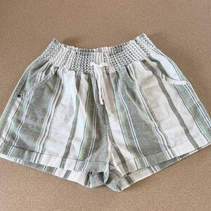 Ci Sono Gray and White Women's Shorts